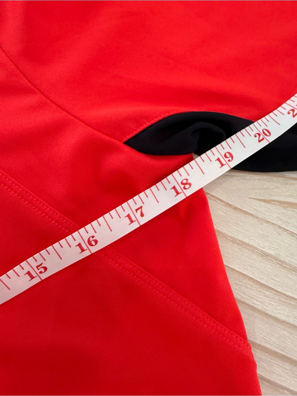 Red Short Sleeve Zip-Front Performance Tee - Picture 5 of 6